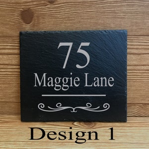 Rustic Slate House Number Slate Gate Sign Plaque Slate door number Personalized slate name door plates