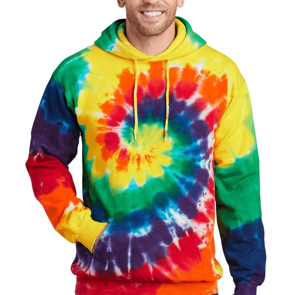 Tie Dye Hoodie Unisex Adult (SM-XLG)  Hooded Sweatshirt, Rainbow tie dye Hoodie