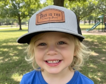 Personalized Youth Hat Personalized Leather Patch Hat Kids Baseball Hat