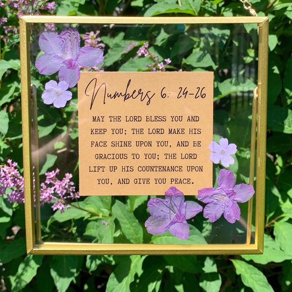Pressed Flower and Bible Verse Etsy