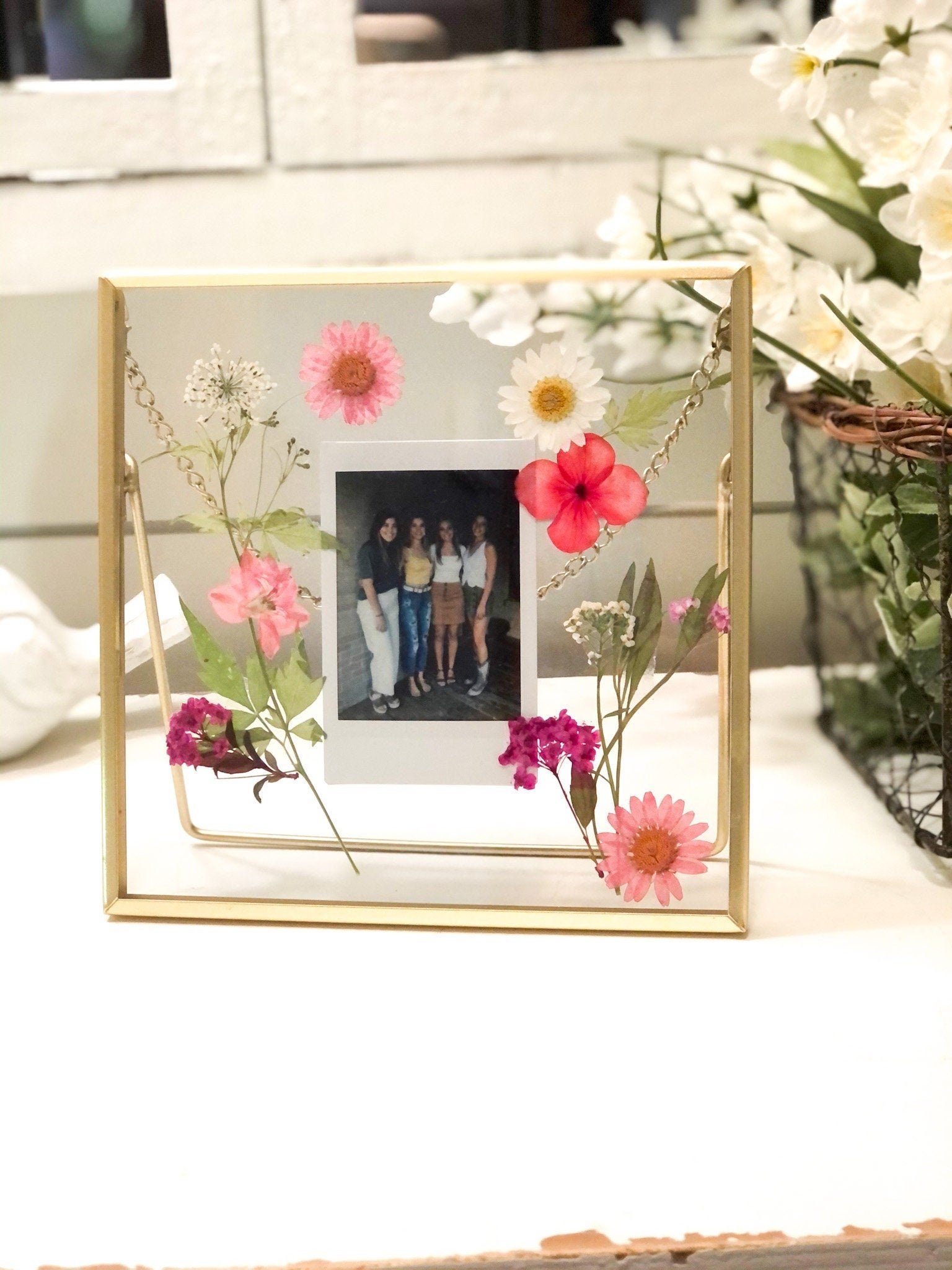 Custom Floral Picture Frame Custom Dried Flower Frame Pressed Flowers  Christmas Gift Gifts for Her Birthday Anniversary Gift 