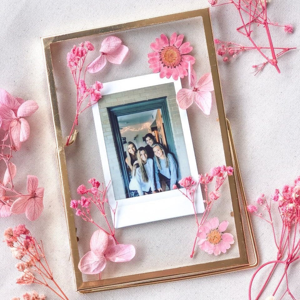 Polaroid Frame Custom Polaroid Dried Flower Frame Pressed Etsy