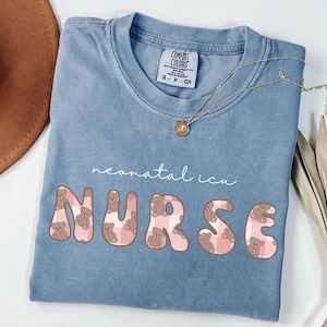 NICU Nurse Teddy Bear Comfort Colors T-Shirt | Neonatal Intensive Care Unit RN T-Shirt | NICU Nurse Gift