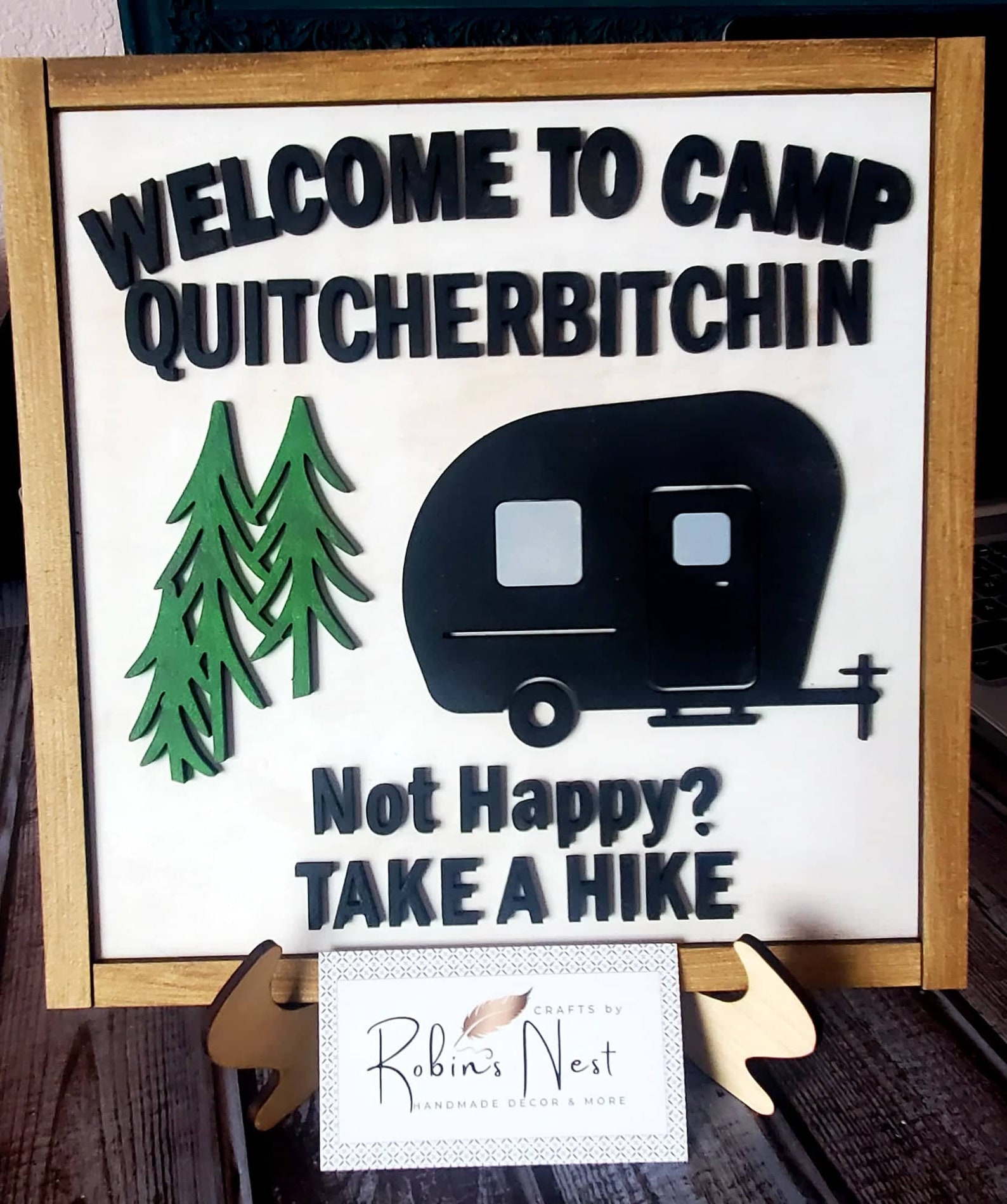 Funny Campingrvtrailer Sign Camp Quitcherbitchin Makes Etsy New Zealand