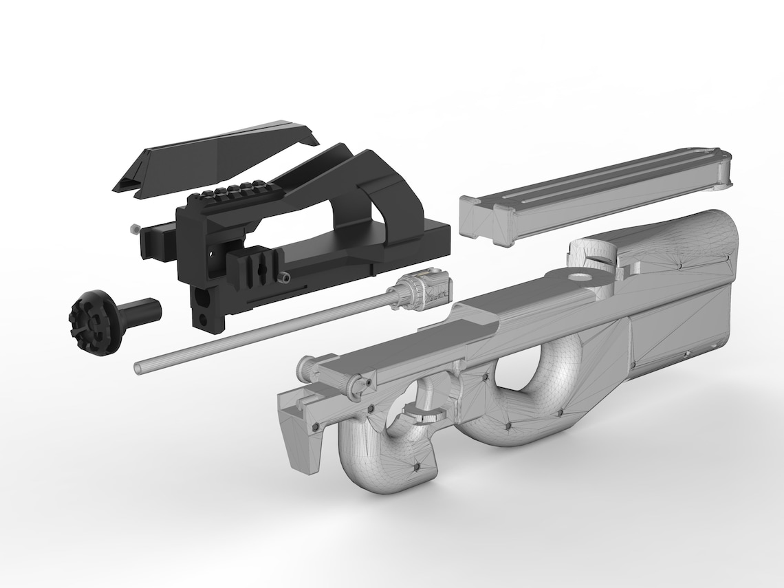 Airsoft P90 LITE Upper Receiver 3D Printable Digital File Etsy Australia