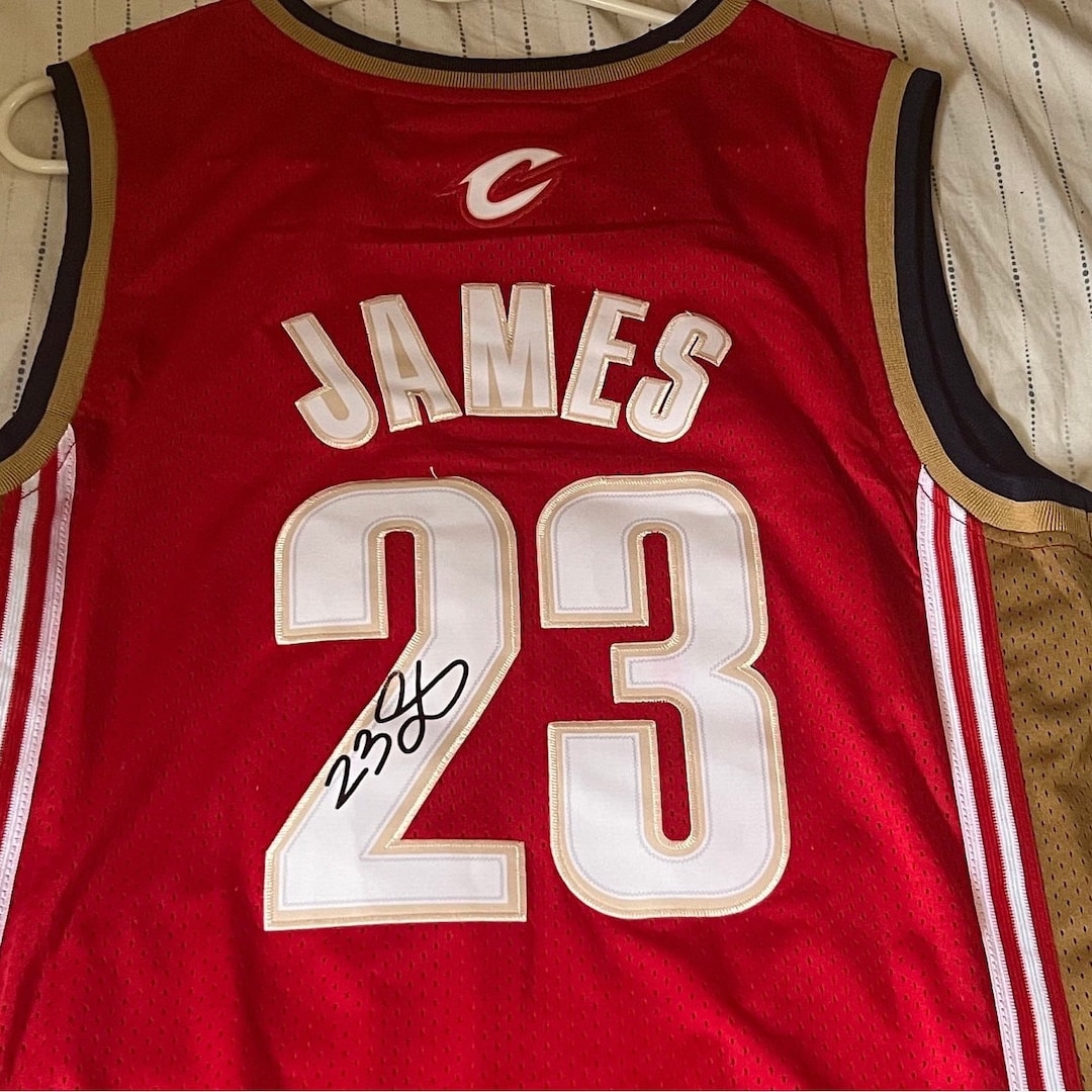 autographed lebron jersey
