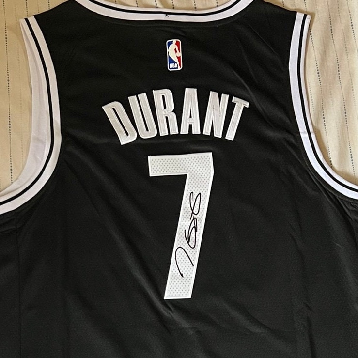 kevin durant signed nets jersey