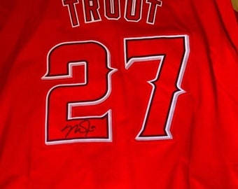 Vintage Autographed signed Mike Trout Jersey