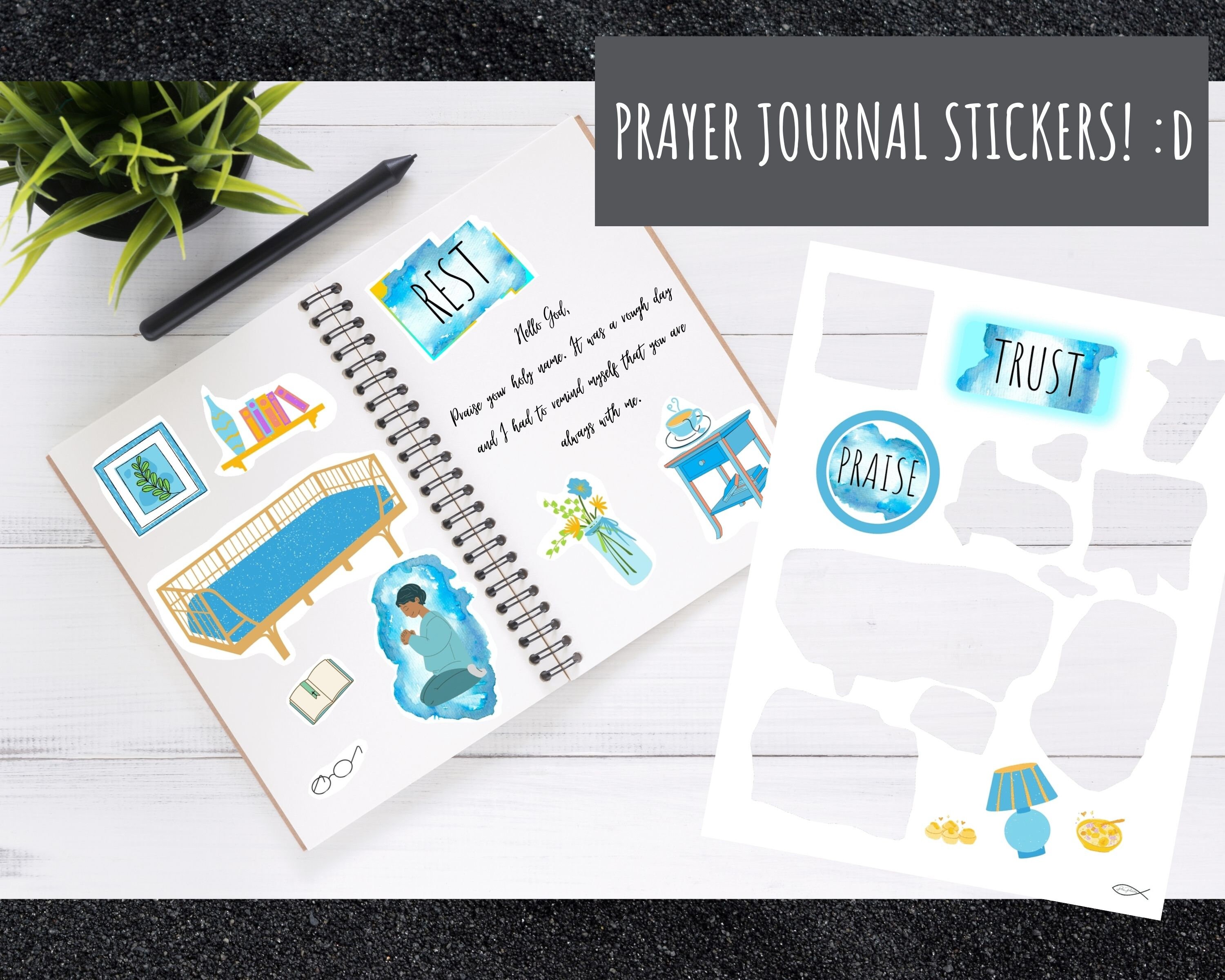 Printable Stickers Prayer Journal Stickers Christian Etsy UK