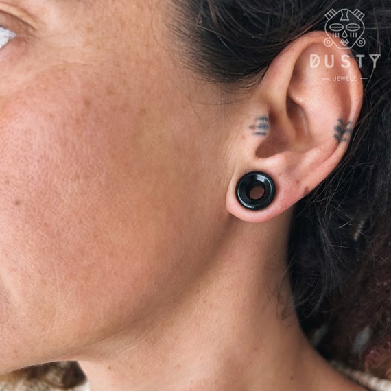 Stone gauge deals earrings
