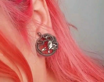 Covet Jewelry Dripping Lip Pop Art Single Flared Ear Gauge Plug Covet Jewelry Dripping Lip Pop Art Single Flared Ear Gauge Plug