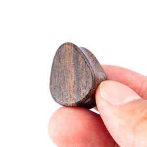 Tapones para las orejas de madera de rosa negra convexa | Etsy