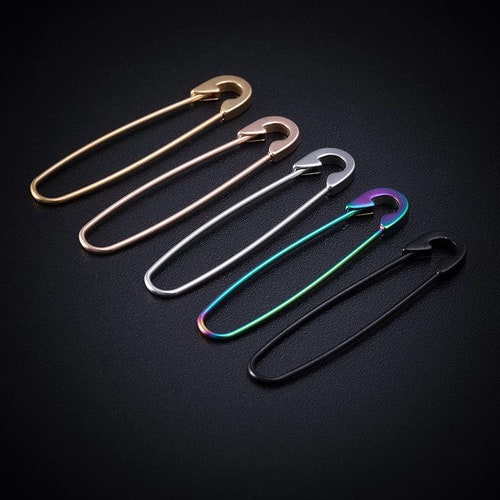 Safety Pin Earrings Etsy