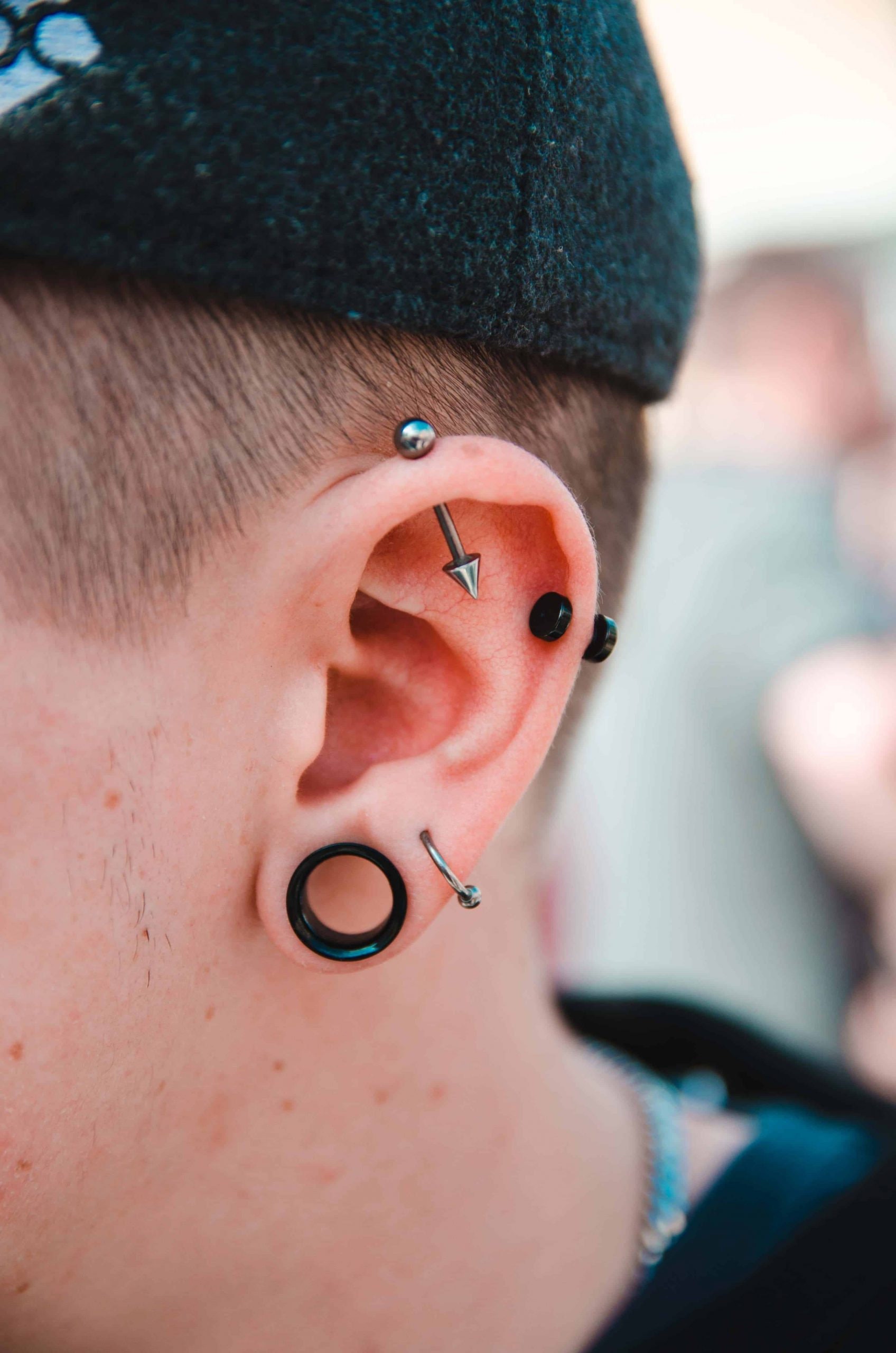 Steel Flesh Tunnels Black Stainless Steel Metal Double Flare Etsy