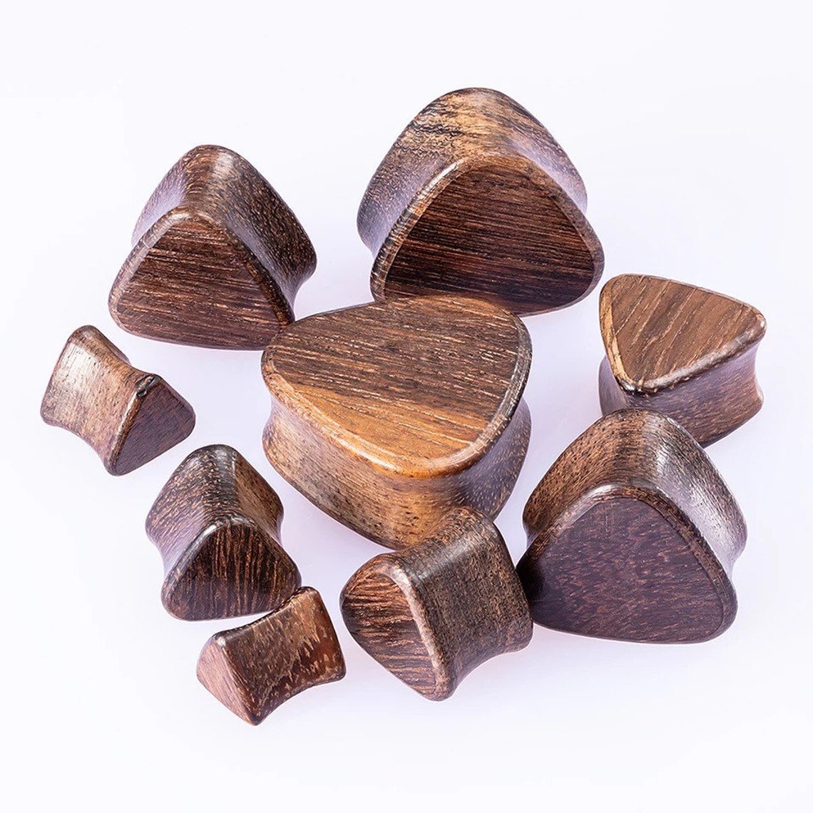 Convex Organic Black Rose Wood Ear Plugs Different Shapes Etsy