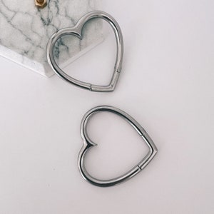 Heart Hoop Ear Weights Heavy Earweights Ear Hangers Gauges Jewelry ...