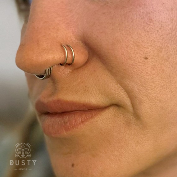 Stainless Steel Fake Piercing Nose Cuff Chain