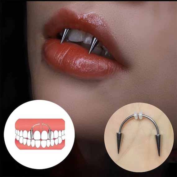Vampire Smiley Dracula Nail Piercing Tiger Tooth Fangs - Etsy Israel