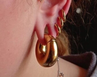 Doghnut Circle Ear Weight| Stainless Steel Gauge Ear Weights | Hoops | Ear Plugs | Body Jewelry | Ear Hanger