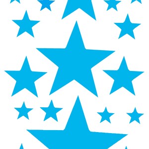 Set of 42 Various Size Stars Wall Stickers, Nursery Kids Wall Decor, Easy to Apply, Wall Decal Decoration