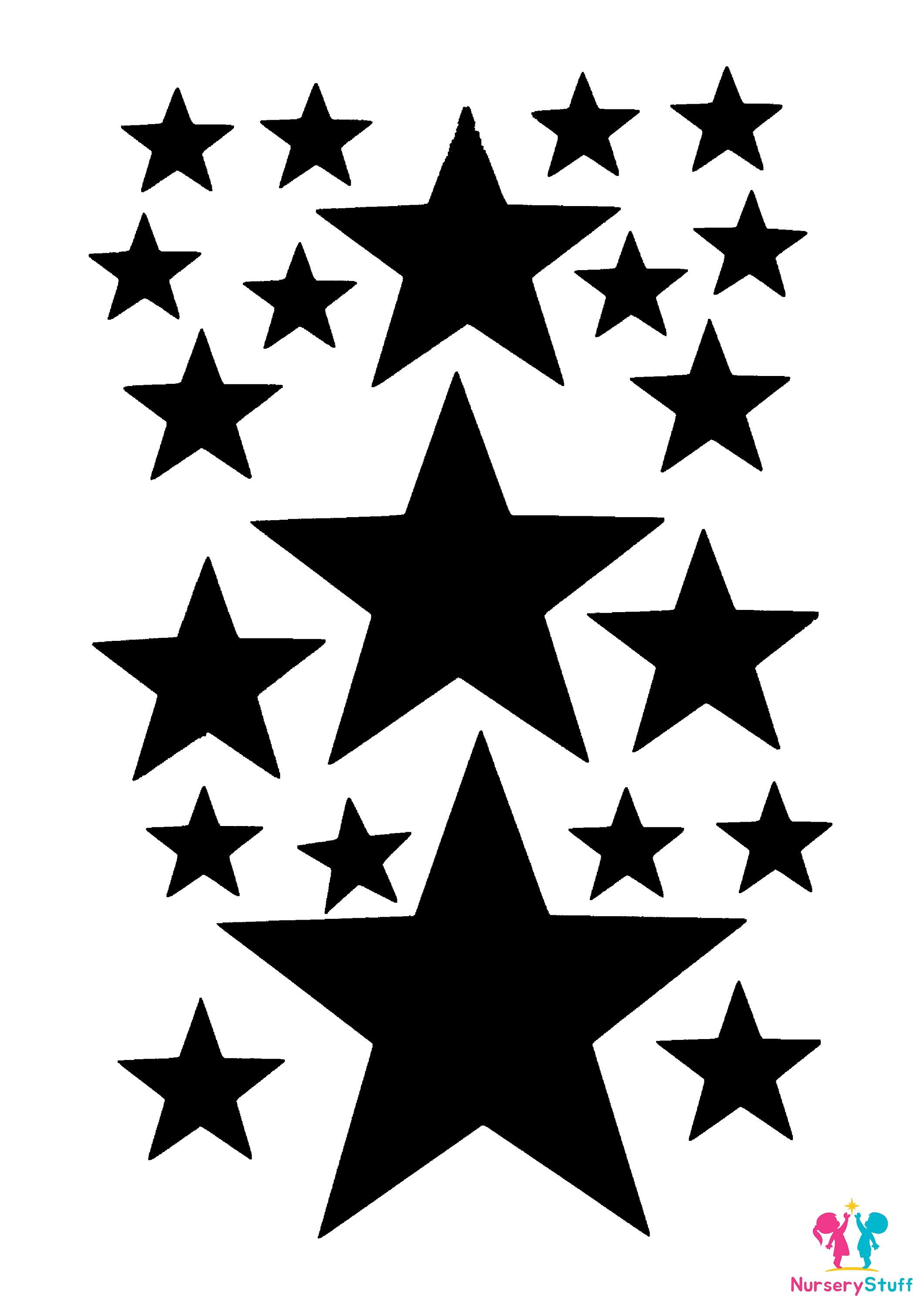 Set von 42 Verschiedenen Größen Sterne Wandsticker | Etsy