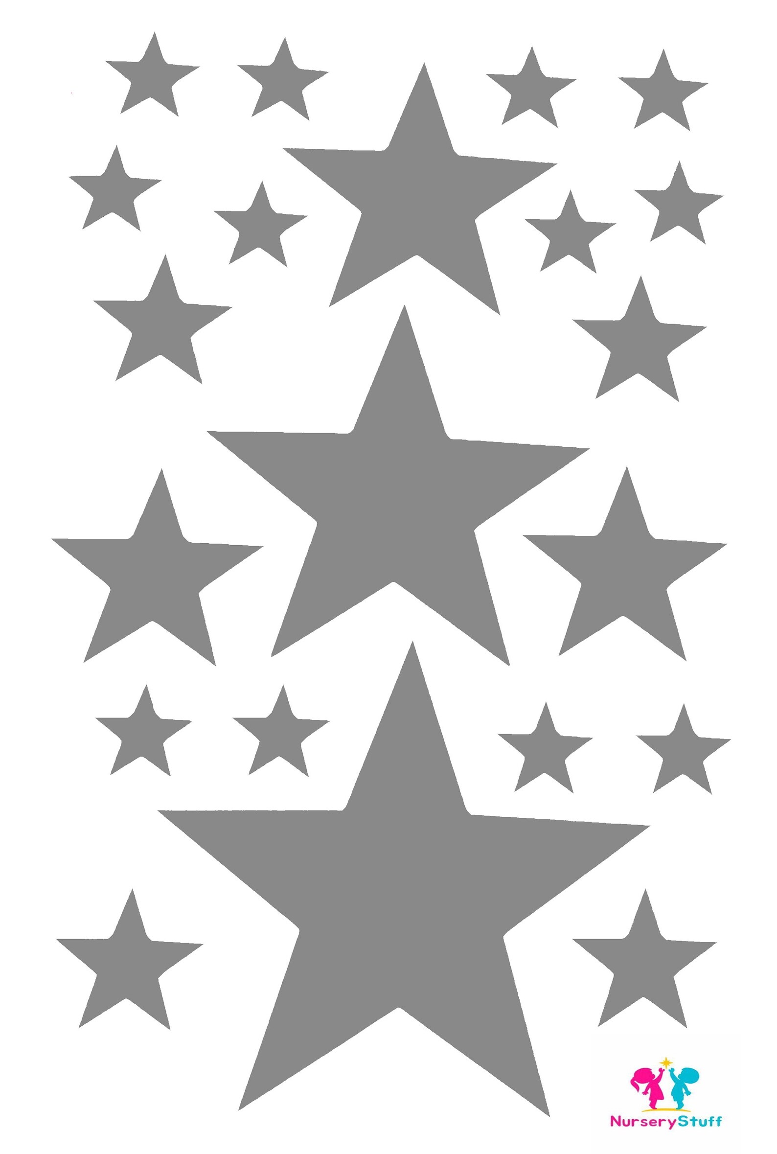 Set von 42 Verschiedenen Größen Sterne Wandaufkleber - Etsy.de