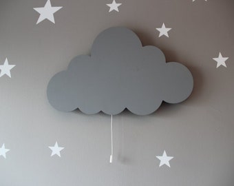 CLOUD Wall Light, Wooden Wall Light, Nursery Wall Decor, Kids Room Wall Decoration, Baby Bedroom Lighting, Bedside Night Light Lamp