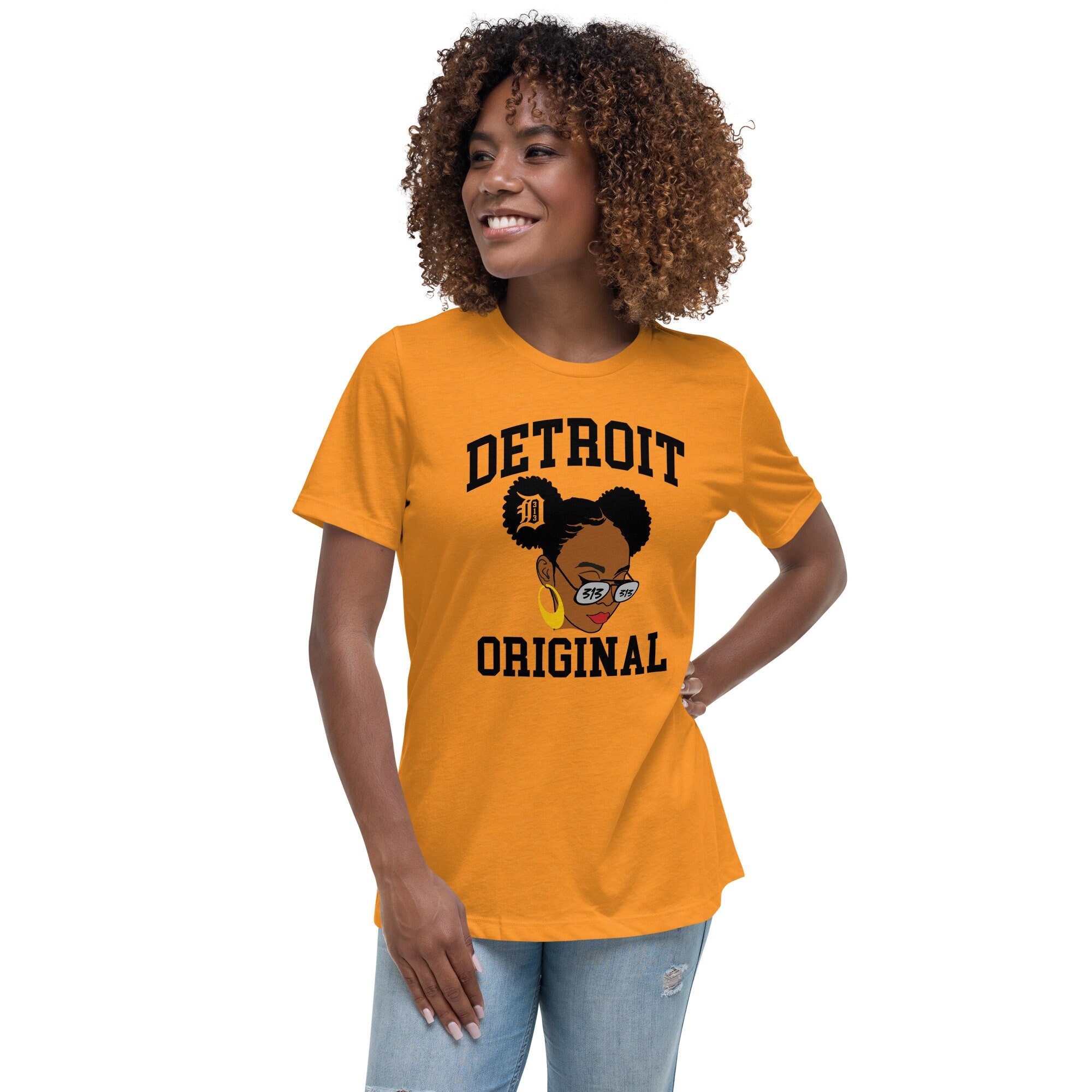 Detroit Original Black Girl Women's Relaxed T-Shirt