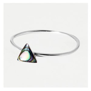Abalone Triangle Ring & I