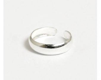 Sterling Silver Plain Band Toe Ring