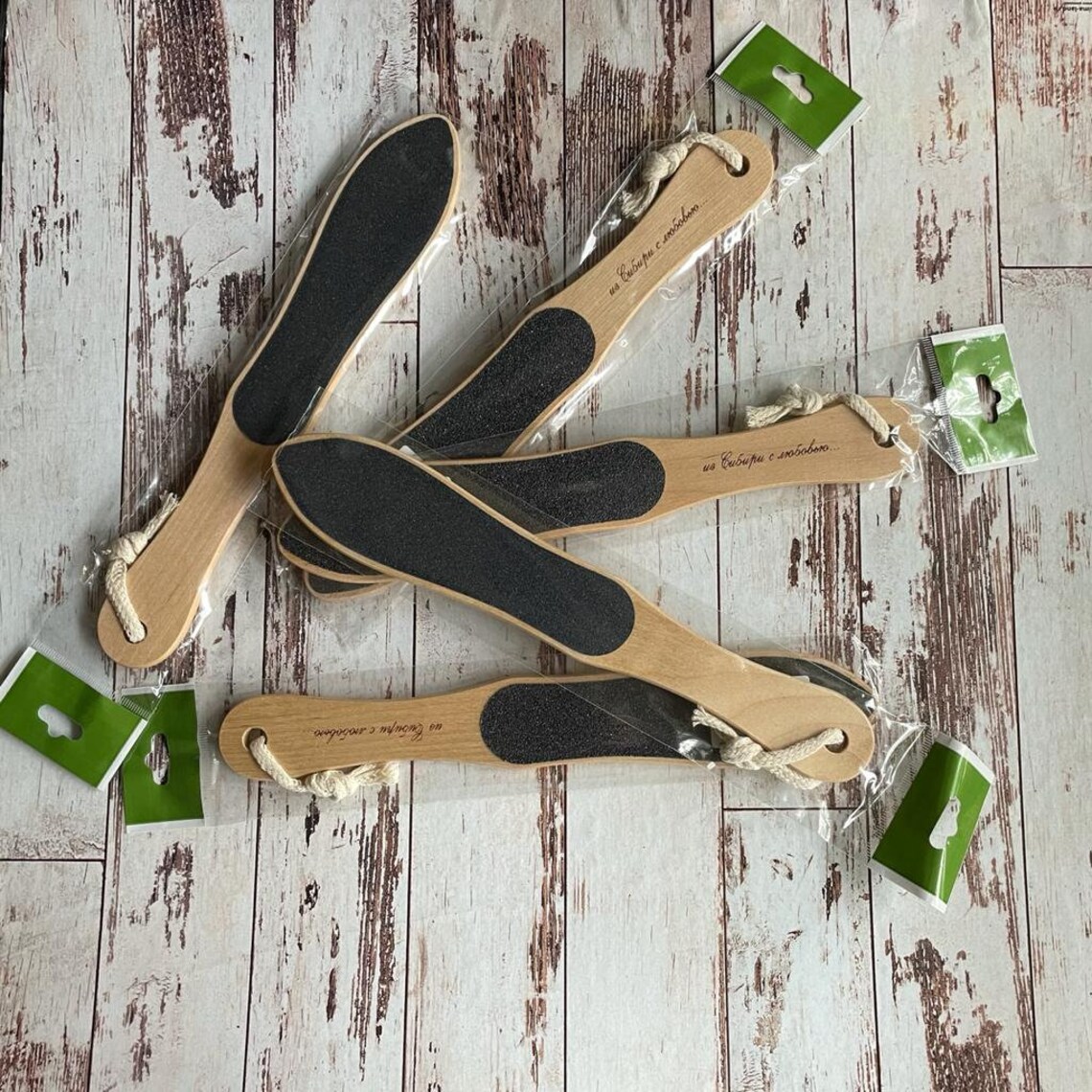 Wooden foot file feet scrap tool pedicure at home 5 items Etsy