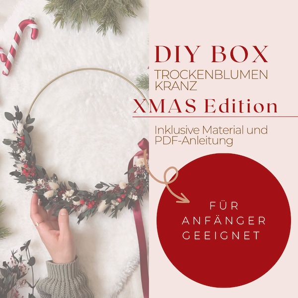 Coffret DIY couronne de Noël en fleurs séchées