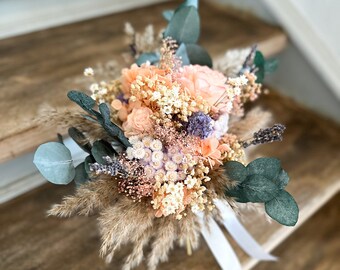 Boho bridal bouquet made of dried flowers - ready to ship immediately