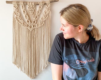 Boho macrame wall hanging 40 x 63 cm