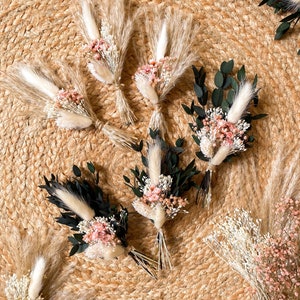 Dried flower bouquet mini - corsage - decoration for weddings, baptisms, birthdays - mini bouquet - corsage
