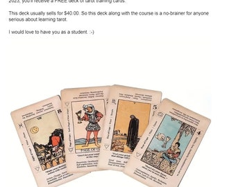 Easy Tarot Course – Plus Training Card Deck Bonus