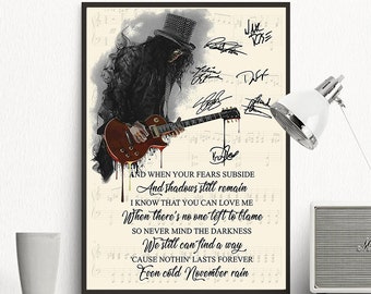 November Rain Poster Etsy