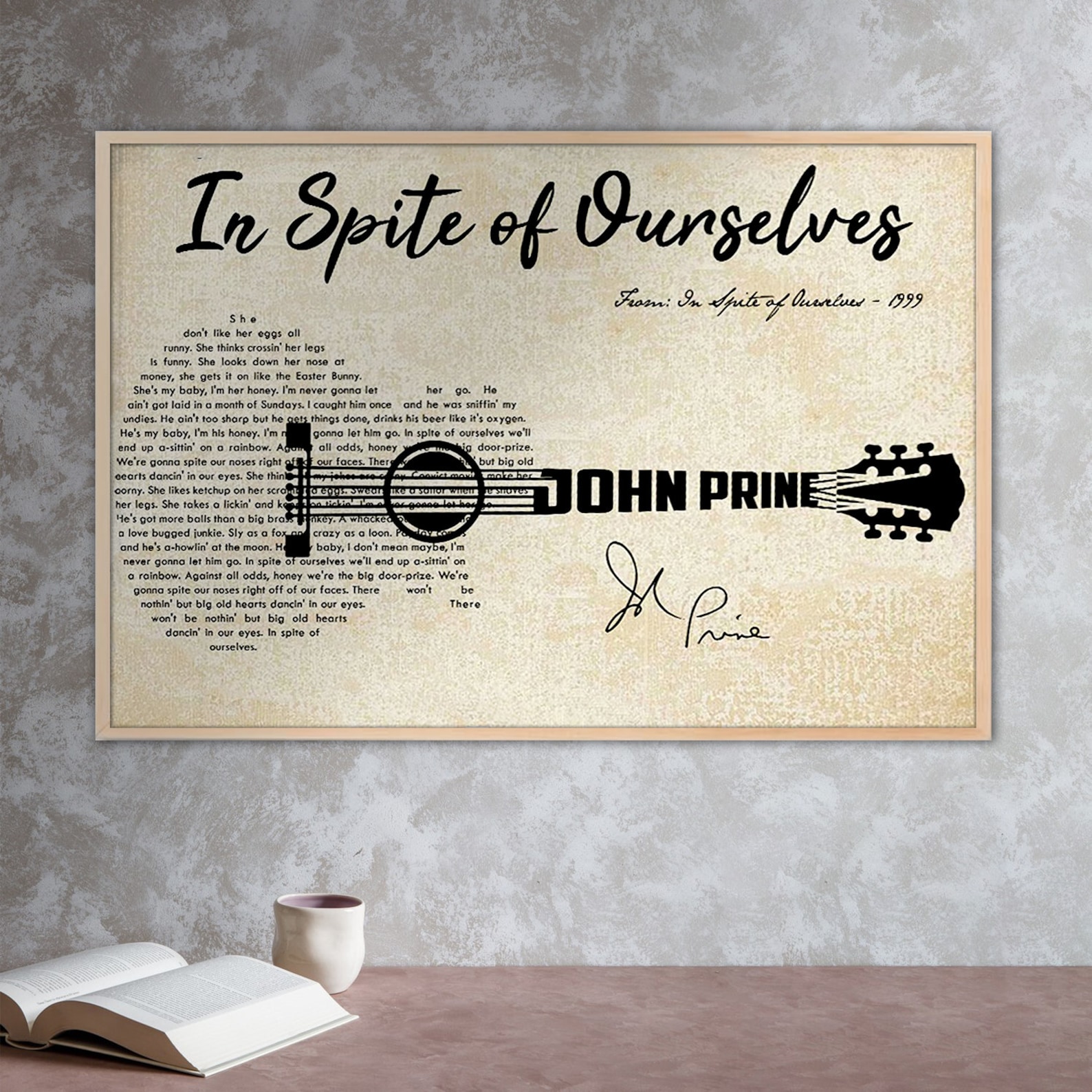 John Prine in Spite of Ourselves Lyrics Song Poster John Etsy