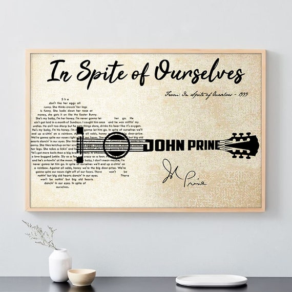 John Prine in Spite of Ourselves Lyrics Song Poster John Etsy