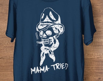 Mama versuchte Schädel Land & Western weiche Heather Merle HaggardKurz-Sleeve Unisex T-Shirt