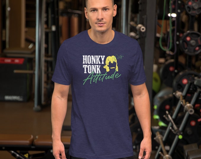 Honky Tonk Attitude Joe Diffie Country Music Soft Heather Short-Sleeve Unisex T-Shirt