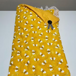 Honey Bee Sleeping Bag and Pillow for Doll 18&quot; and Smaller; American Girl; Journey Girl;  Custom Sizes Available