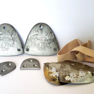 Vintage Metal Tap Shoe Tap Plates Capezio Tele Tone Dance Shoes Brazil