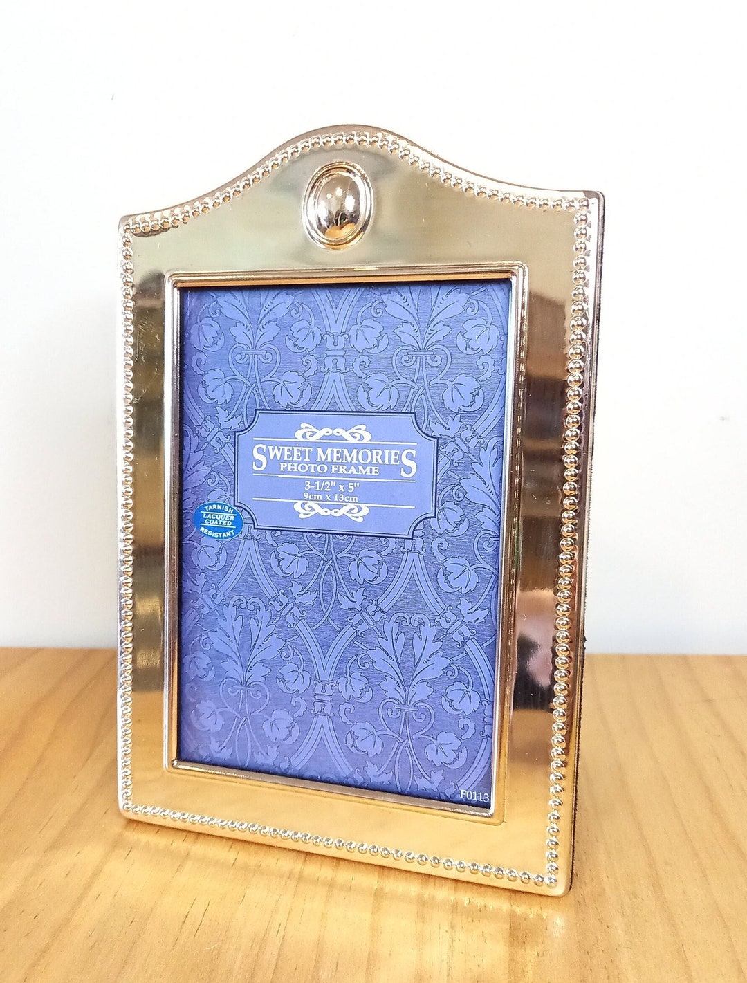 Modern Gold Photo Frame Small Ornate Table and Desk Decor Elegant