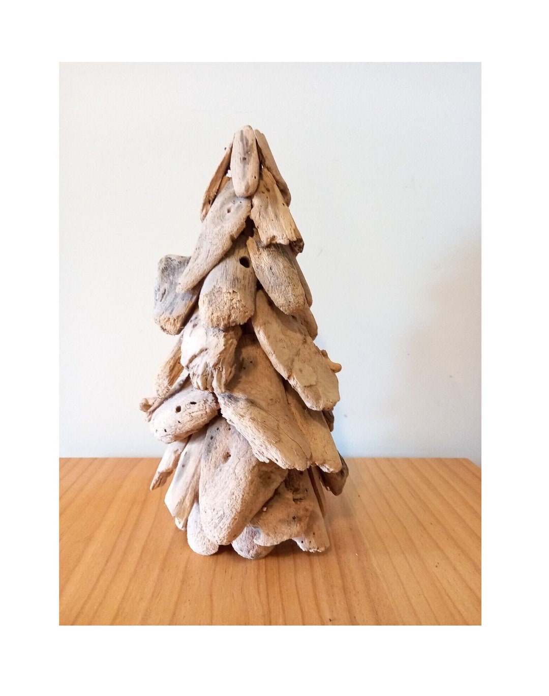 Handmade Coastal Driftwood Tree Rustic Beach House Table Top Beach