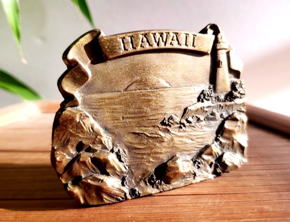 Vintage Hawaii Brass Belt Buckle by BERGAMOT U.S.… - image 1