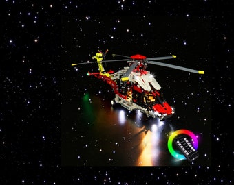 Led light kit for Airbus H175 Rescue Helicopter 42145 - Compatible with 42145 Set (Model is NOT included)