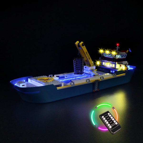 GC Light Kit für City Ocean Erkundungsschiff 60266 - Kompatibel mit 60266 Set ( Modell ist NICHT enthalten)
