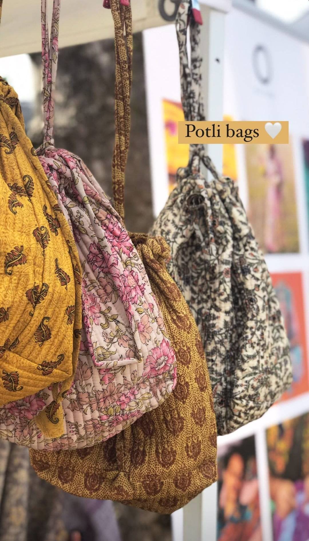 Vintage Recycled Silk Saree Potli Hand Bags Assorted Potlies Etsy