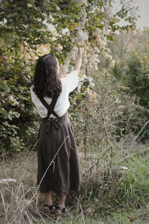 AMLKA Linen Cross-back Dress - Etsy